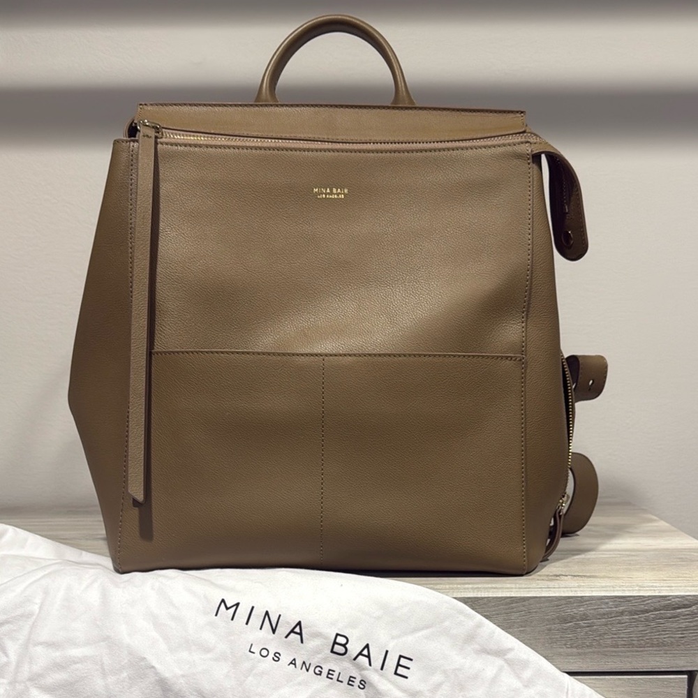 Mina Baie Full Harper Leather Backpack